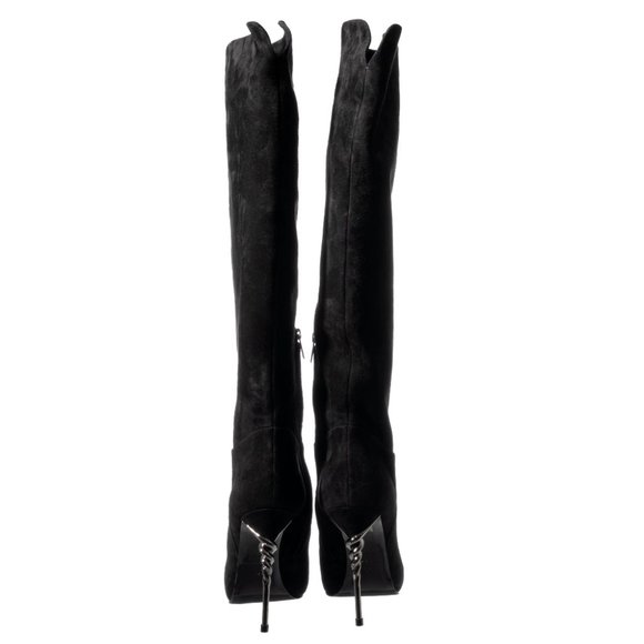 New In Box Le Silla Tall Black suede boots - Picture 3 of 8